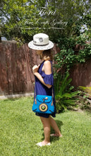Load image into Gallery viewer, Uxmal Turquoise Suede Purse 117M
