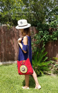 Tikal Red Suede Tote  #101M