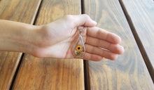 Load image into Gallery viewer, Sunflower Necklace, X-Large Swivel Teardrop, Transparent
